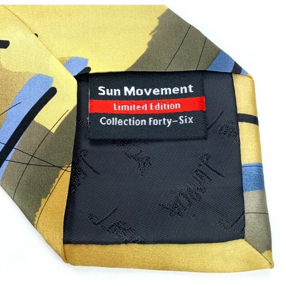 Jerry J Garcia Tie "Sun Movement" Collection #46 Limited Edition Gold Necktie - Picture 10 of 12
